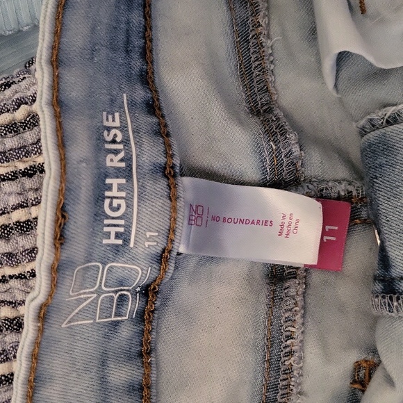 NOBO High Rise Faux Denim Shorts - Picture 3 of 5